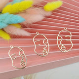 10pcs Exaggerated Human Face Charms Earrings Pendant DIY Jewelry Acces
