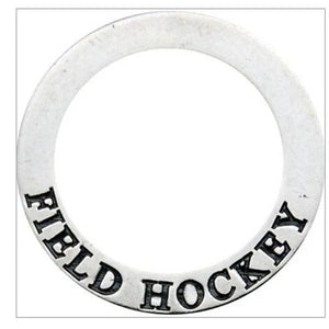 Engraved Message Field Hockey Charms Pendants