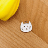 20pcs Enamel Metal Charms Cat Face Carrot Milk Bottle Earring