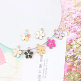 20Pcs Enamel Flowers Charms Oil Drop Metal Pendant DIY Jewelry Making
