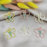 10pcs Butterfly Enamel Metal Charms Hollow-Out Pendant DIY Jewelry Accessories