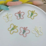 10pcs Butterfly Enamel Metal Charms Hollow-Out Pendant DIY Jewelry Accessories