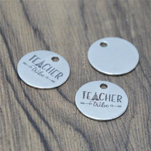 10pcs Teacher Tribe Arrow Message Charm Pendant 20mm