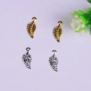 20pcs 14mm tiny leaf Hot Bead DIY European Beads Charm Bracelets findings