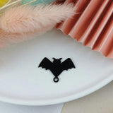 10PCS Bats Enamel Charms Halloween Alloy Pendants Earrings