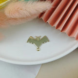 10PCS Bats Enamel Charms Halloween Alloy Pendants Earrings