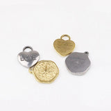 5pcs 15mm Stainless Steel Star Charms Pendant for DIY Jewelry