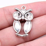 10pcs Owl Charms Antique Silver Pendant Charms For Jewelry Making