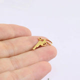 10pcs Stainless Steel Pretty Gun Charms Pendant DIY Necklace Earrings Bracelets