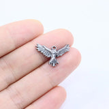 5pcs Stainless Steel Eagle Charms Pendant DIY Necklace Earrings Bracelets