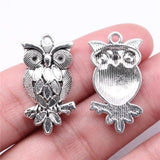 10pcs Owl Charms For Jewelry Making Antique Silver Plated Bronze Findings