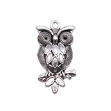 10pcs Owl Charms For Jewelry Making Antique Silver Plated Bronze Findings