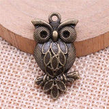10pcs Owl Charms For Jewelry Making Antique Silver Plated Bronze Findings
