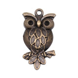10pcs Owl Charms For Jewelry Making Antique Silver Plated Bronze Findings