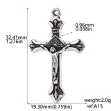 Catholic Cross Charms DIY Pendants 12PCS