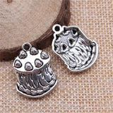 10pcs 24x18mm Birthday Cake Charms DIY Jewelry Findings
