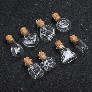 Small Glass Bottles with Cork Stoppers 5PCS/LOT