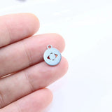 10pcs 10mm Stainless Steel Mini Eye Charms Pendant DIY Jewelry Unfading 2 Colors