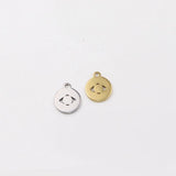 10pcs 10mm Stainless Steel Mini Eye Charms Pendant DIY Jewelry Unfading 2 Colors