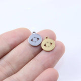 10pcs 10mm Stainless Steel Mini Eye Charms Pendant DIY Jewelry Unfading 2 Colors