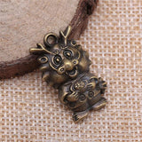 10pcs Dragon Charms Antique Bronze Pendants Jewelry Making Accessories