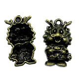 10pcs Dragon Charms Antique Bronze Pendants Jewelry Making Accessories