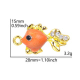 10pcs Fish Silver Crystal Charms for Jewelry Earring Making