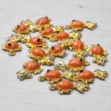 10pcs Fish Silver Crystal Charms for Jewelry Earring Making