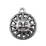 10pcs 17mm Sun Charms DIY Jewelry Findings Antique Silver/Bronze
