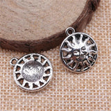 10pcs 17mm Sun Charms DIY Jewelry Findings Antique Silver/Bronze