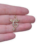 10pcs Music Note Silver Crystal Rhinestone Charms Jewelry Earring Crafts
