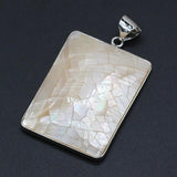 Freshwater Shell Rectangular Pendant for DIY Jewelry Making