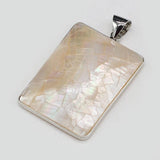 Freshwater Shell Rectangular Pendant for DIY Jewelry Making