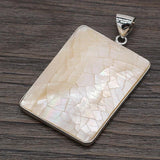 Freshwater Shell Rectangular Pendant for DIY Jewelry Making