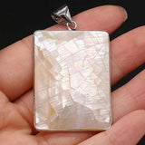 Freshwater Shell Rectangular Pendant for DIY Jewelry Making