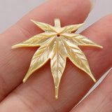 Mother of Pearl Shell Maple Leaf Pendant DIY Jewelry 2PC