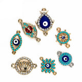 Fatima Hamsa Hand Butterfly Evil Eye Charms Set for Jewelry Making