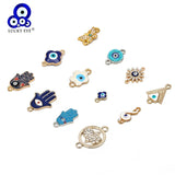 Fatima Hamsa Hand Butterfly Evil Eye Charms Set for Jewelry Making