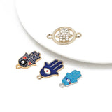 Fatima Hamsa Hand Butterfly Evil Eye Charms Set for Jewelry Making