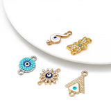 Fatima Hamsa Hand Butterfly Evil Eye Charms Set for Jewelry Making