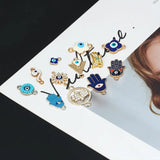 Fatima Hamsa Hand Butterfly Evil Eye Charms Set for Jewelry Making