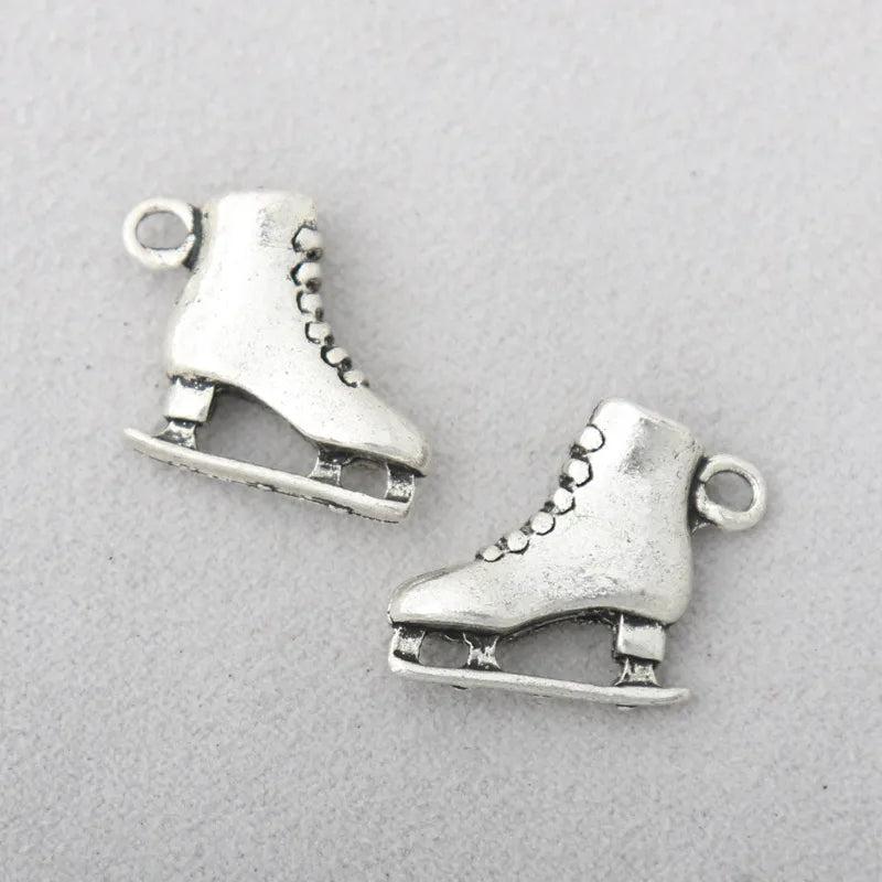 Vintage 3D Skating Shoe Charms 17*20mm 10pcs AAC143
