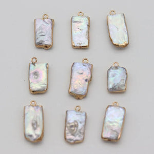 3pcs Freshwater Pearl Charms Pendants for Jewelry Making DIY Necklace Bracelet