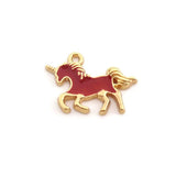 50pcs Metal Unicorn Horse Pendants for Jewelry Making