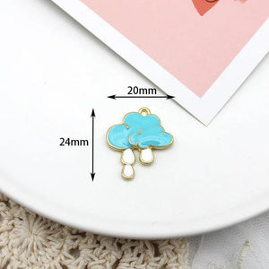 10pcs Lightning Cloud Alloy Dripping Charm DIY Jewelry Accessories