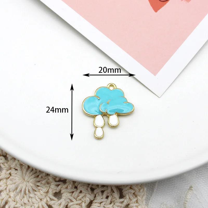 10pcs Lightning Cloud Alloy Dripping Charm DIY Jewelry Accessories
