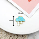 10pcs Lightning Cloud Alloy Dripping Charm DIY Jewelry Accessories
