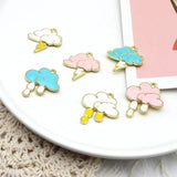 10pcs Lightning Cloud Alloy Dripping Charm DIY Jewelry Accessories