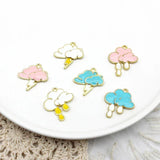 10pcs Lightning Cloud Alloy Dripping Charm DIY Jewelry Accessories