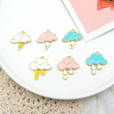 10pcs Lightning Cloud Alloy Dripping Charm DIY Jewelry Accessories